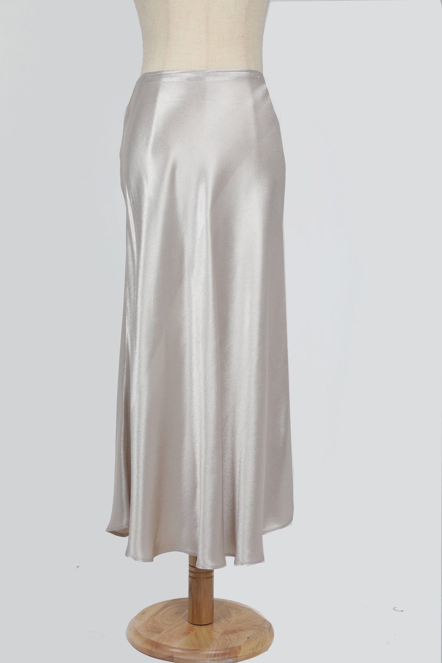 Silver Silk Skirt