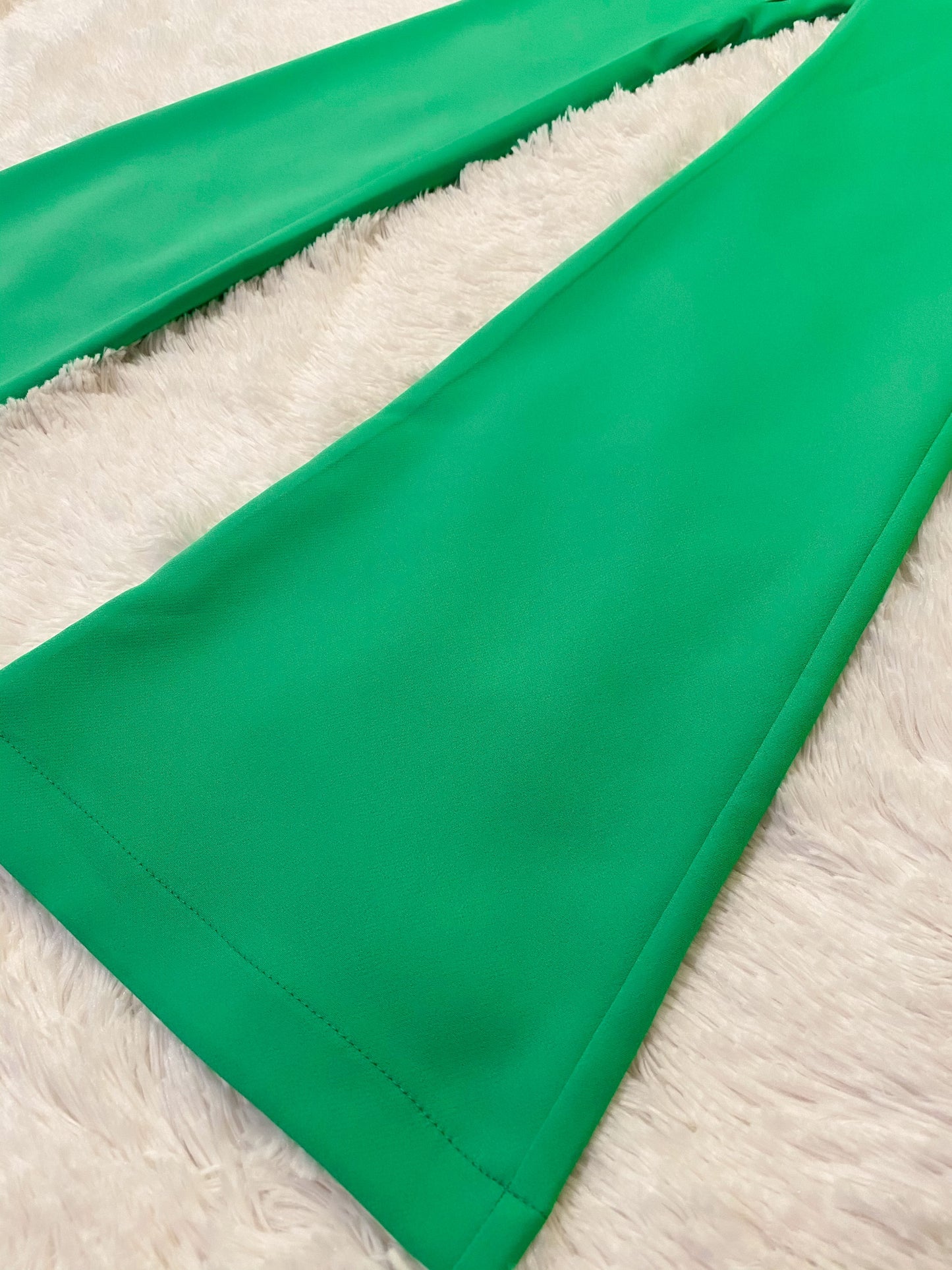 Green Flare Trouser
